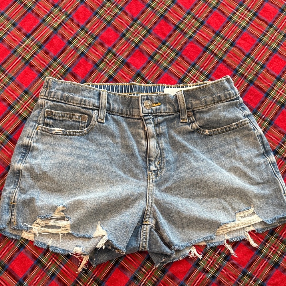 Aerie Distressed Denim Women Shorts NWT size S